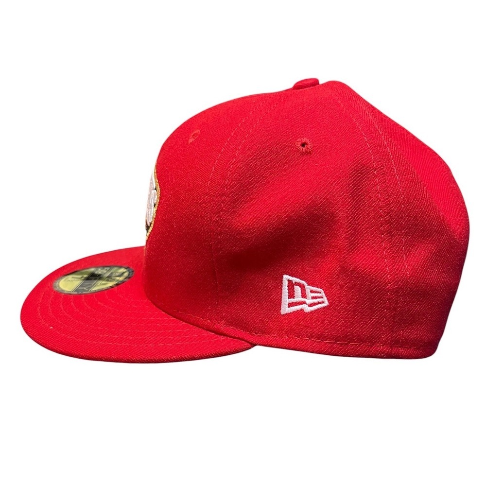 New Era 59FIFTY New Orleans Pelicans Fitted Hat Red NBA - Size 7 1/2 - New - Picture 3 of 5